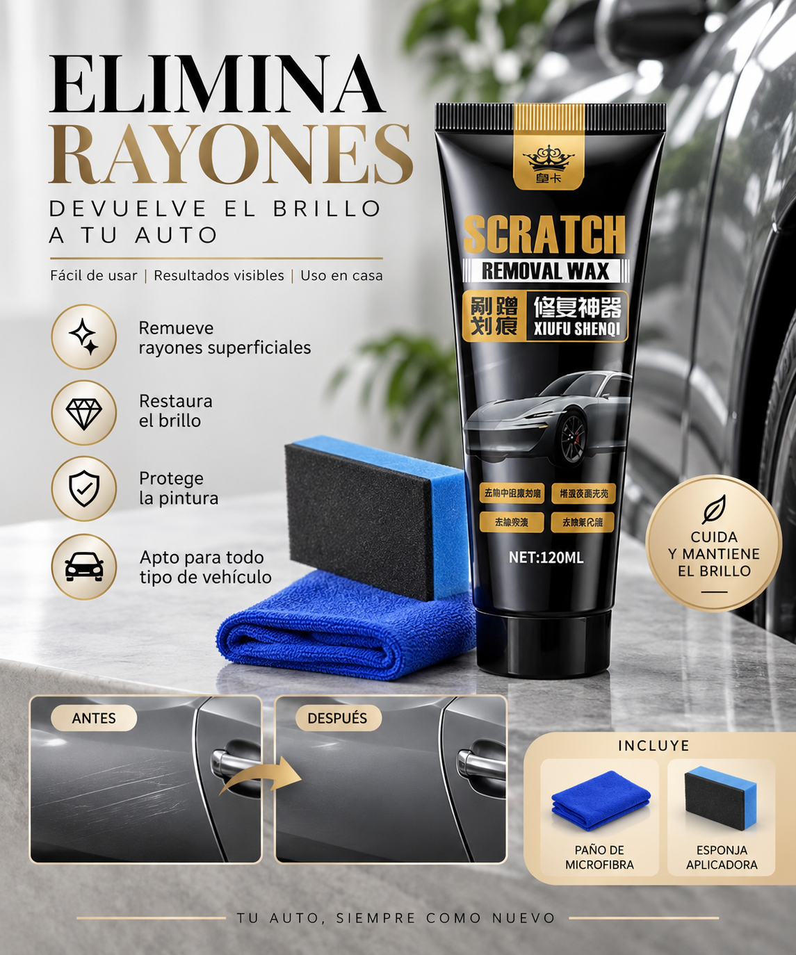 Car Scratch Pasta Reparadora De Coches