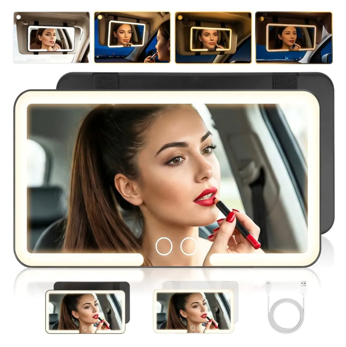 Espejo Con luz led para coche ✨